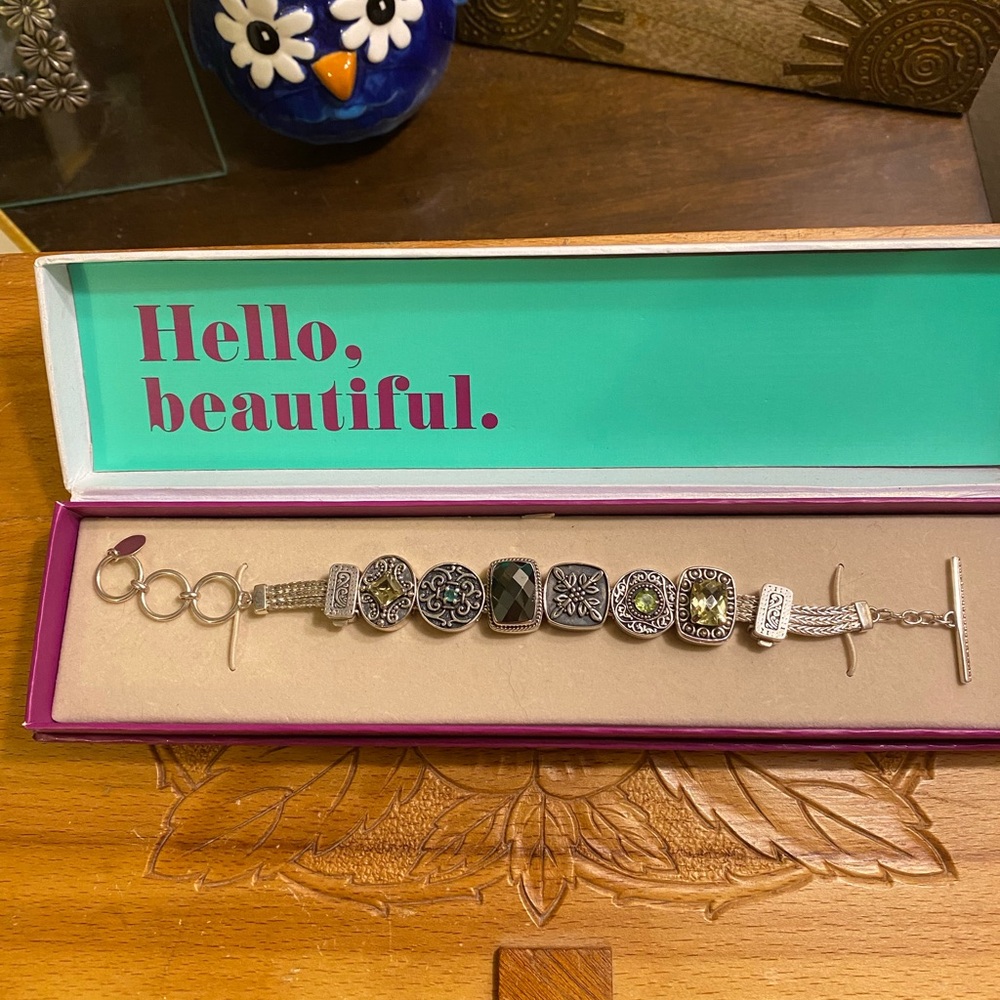Lori Bonn Tree Hugger Sterling Charm Bracelet 7 to 8 inches